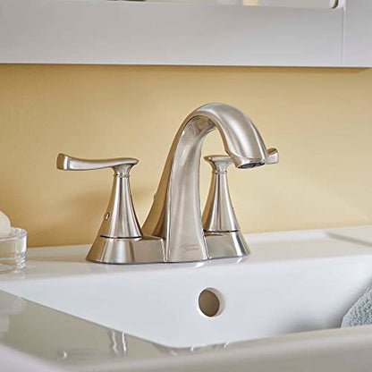 American Standard 7413201.295 Chatfield 4-Inch Centerset 2-Handle Bathroom Faucet, 1.2 GPM, Brushed Nickel - color: Brushed Nickel