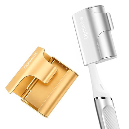 Aluminum Toothbrush Head Cover Cap, Tooth Brush Travel Protector Case | Long-lasting Snap-On Design Metal Pod Case Fits Most Manual and Electric Toothbrushes, 2 Pack (Silver + Gold) - color: Silver+Gold, size: 2 Count