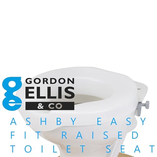 Ashby EasyFit Raised Toilet Seat – 4" (10 cm) Height – Secure Locking Design for Standard Toilets – REF 63144