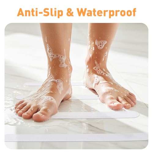 AGPTEK 36PCS Bathtub Non Slip Stickers, Anti-Slip Shower Strips with Strong Adhesive for Bath Tub Shower Bathroom Edge of Swimming Pool Stairs Ladders Boats, Clear