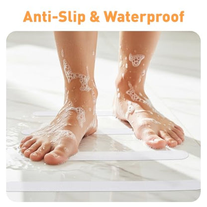 AGPTEK 36PCS Bathtub Non Slip Stickers, Anti-Slip Shower Strips with Strong Adhesive for Bath Tub Shower Bathroom Edge of Swimming Pool Stairs Ladders Boats, Clear