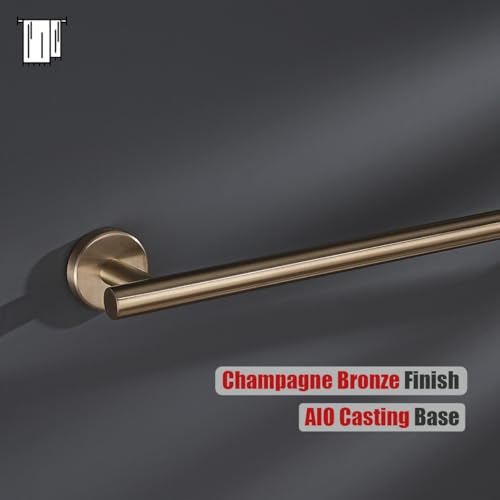 JQK Champagne Bronze Towel Bar, 27 Inch 304 Stainless Steel Thicken 0.8mm Towel Rack Bathroom, Towel Holder Wall Mount, Useable Length 24 Inch, TB110L24-CB - color: Champagne Bronze, size: 27 Inch