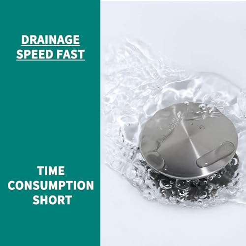 Brushed Bathroom Sink Drain with Overflow Pop Up Sink Drain Stopper for Sink Faucet Vessel Vanity Sink Drain Strainer with Hair Catcher Anti-Clog Strainer Brushed Nickel, SD30-BN - style: Big Popup Cap-Brushed Nickel
