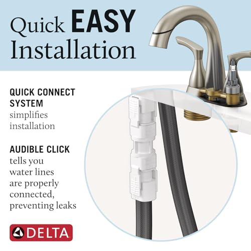 Delta Broadmoor Centerset Brushed Nickel Bathroom Faucet with Sprayer, 4 Inch 3 Hole Bathroom Sink Faucet with Pull Out Sprayer, Push-Pop Drain, Stainless 25765LF-SSPD - color: SpotShield Stainless