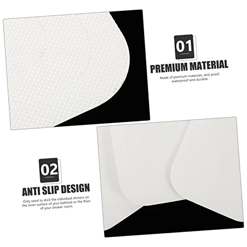 VOSAREA 24Pcs Non Slip Bathtub Stickers Transparent Slip Decals for Bathroom Safety Self Adhesive Floor Treads for Elderly Use