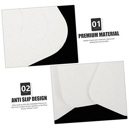 VOSAREA 24Pcs Non Slip Bathtub Stickers Transparent Slip Decals for Bathroom Safety Self Adhesive Floor Treads for Elderly Use