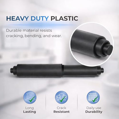 Toilet Paper Holder Spring Rod | Toilet Paper Roller Replacement | Standard & 7 Inch Size Toilet Paper Holder Replacement Rod (1, Black) - color: Black