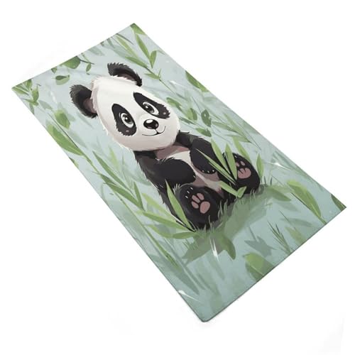 Panda Bamboo Luxury Microfiber Towel 28"x13" - Super Absorbent Quick Drying Bath Towel, Multi-Use Comfy Soft Beach Towels for Bathroom Hotel Swim Travel Camping Towels