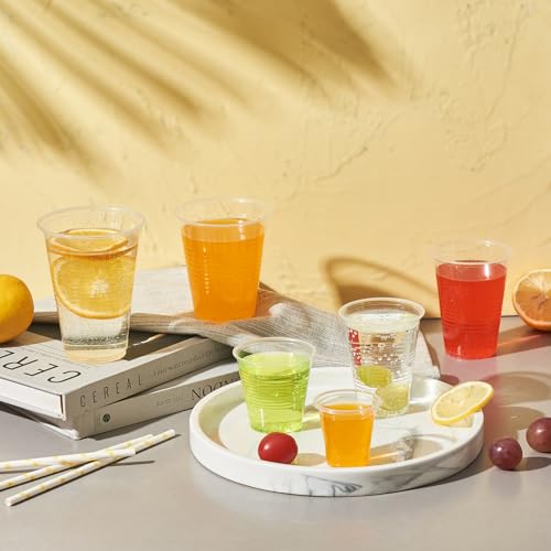 Jaluxing 500 Pack 3.5 OZ Clear Plastic Cups, Small Disposable Mouthwash 3.5 Ounce Bathroom Cups (Formerly FULING) - style: 3.5 OZ.