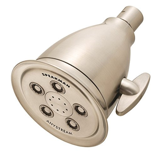 Speakman, Brushed Nickel S-2005-HB-BN Hotel Anystream High Pressure Shower Head-2.5 GPM Adjustable Replacement Bathroom Showerhead - color: Brushed Nickel, size: 2.5 GPM