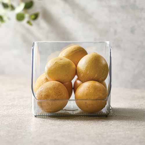 iDesign Stackable Open-Front Storage Bins, Set of 6, Clear | Kitchen and Pantry Organization - style: Pack of 6