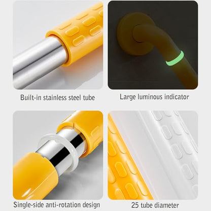 Shower Grab Bar, Children's Grab Bar, Non-Slip Texture, Suitable for Shower and Bathtub(White) - color: White