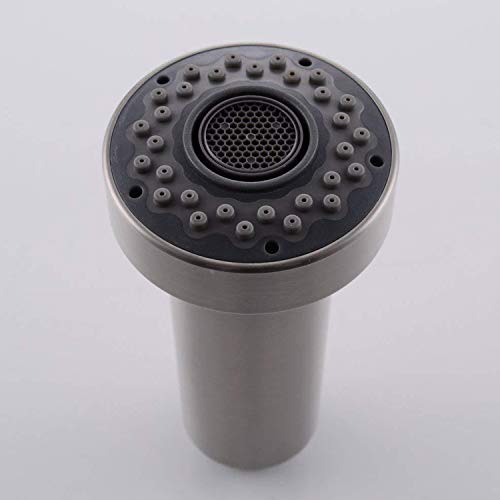 Highly efficient water-saving kitchen sink spray head G1/2 dual-function pull-down nozzle(Brushed) - size: Brushed