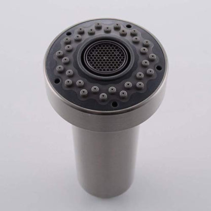 Highly efficient water-saving kitchen sink spray head G1/2 dual-function pull-down nozzle(Brushed) - size: Brushed