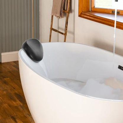 UKCOCO Bath Pillow for Bathtub with Strong Suction Cups, Waterproof Non-Slip Neck and Head Support Cushion, Quick-Dry Ergonomic Bath Tub Cushion for Soaking and Relaxation