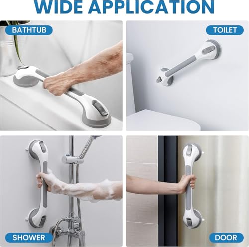 Suction Cup Grab Bar for Shower – Bathroom Safety Handle, Non-Slip Shower Handle for Elderly, Seniors & Handicap Support