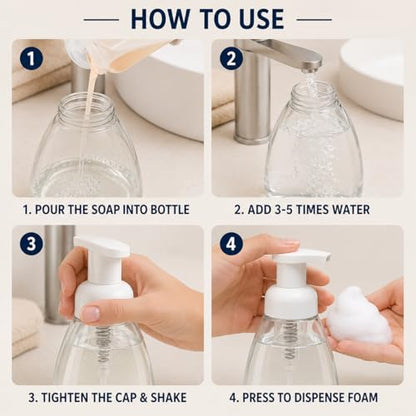 Bar5F Foaming Soap Dispenser for Castile & Liquid Hand Soap, 8.5 oz | Rich Foaming Action—Creates foam from liquid soap while helping reduce soap use