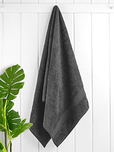 Cotton Paradise Turkish Towel Set, Soft Absorbent Quick Dry, 4 Piece Bath Towel Set, Dark Gray - color: Dark Gray, size: 27"x54"