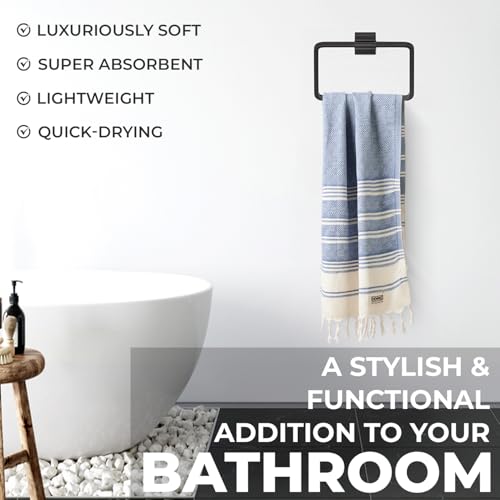 DEMMEX Organic Turkish Hand Towels for Bathroom – 100% Oeko-TEX Certified Turkish Cotton, Quick Dry, Lightweight Kitchen & Travel Towels, Diamond Weave, Large 18x36 Inches, Set of 2, White - color: White