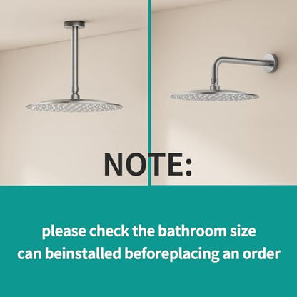 All Metal Rain Shower Head - Heavy Duty Stainless Steel, Easy Install, High Water Flow, Ultra-Thin Modern Design for Bathroom (Brushed Nickel, 10）BNW0088 - color: Brushed Nickel, size: 10