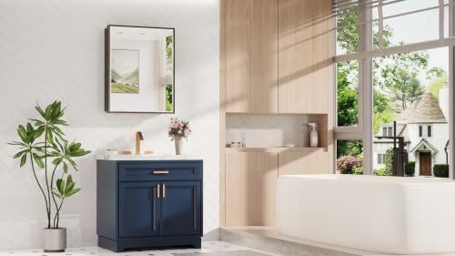 TokeShimi 24 x 30 Recessed Medicine Cabinet, Oil Rubbed Bronze Bathroom Medicine Cabinet with Mirror, Stepless Adjustable Shelves, Beveled Aluminum Frame, DTC Hinge - color: Oil Rubbed Bronze, size: 24x30 IN
