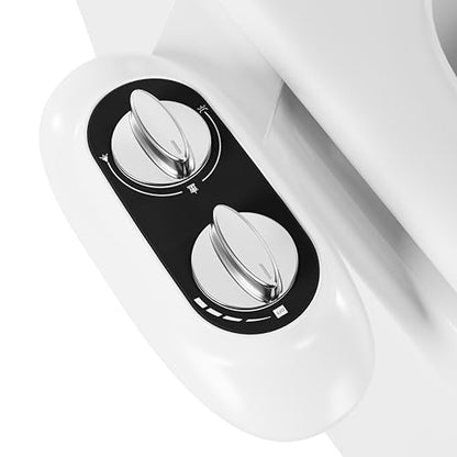 Ultra-Slim 3-in-1 Bidet Attachment for Toilet, Self-Cleaning Dual Nozzles for Posterior & Feminine Wash, Adjustable Water Pressure, Easy Install (Black) - color: Black, Solo Cold