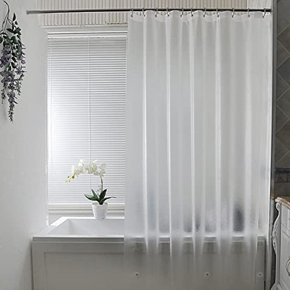 AooHome Extra Long Shower Curtain Liner, Clear Eva Frosted Shower Curtain with 5 Bottom Magnets, Semi Transparent, 72 x 86 Inch - color: Pure Translucent, size: 72"W x 86"L (Pack of 1)