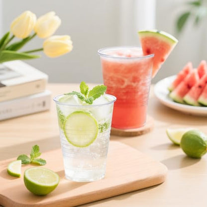 SIUQ 2000 Pack 9 oz Clear Plastic Cups, Bulk Disposable Water Cups 9 Ounce | Perfect For Parties, Picnics, BBQs, Weddings, Travel, Holidays. Use For Water, Juice, Soda, Coffee, Tea, Cocktails - style: 9 oz-2000pack