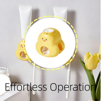 Auto Squeeze Toothpaste Funny Duck Toothbrush Holder, 1Pcs | Daily Home Use