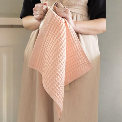 Waffle Washcloths Set of 8 Pink - Premium Quality 100% Turkish Cotton Face Washcloth, Soft Makeup Towel, Shower Cloth, Kitchen Towel (Light Pink, Set of 8 Washcloths) - color: Light Pink, size: Set of 8 Washcloths
