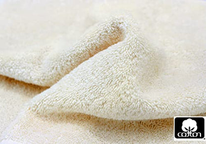COTTON CRAFT Ultra Soft Washcloths -12 Pack- 12x12-100% Cotton Facecloths - Baby Wash Cloths - Absorbent Quick Dry Everyday Luxury Hotel Bathroom Kitchen Spa Gym Pool Camp Dorm - Easy Care - Ivory | Large 12x12 inch Ivory Wash Cloths - Plush 580 GSM Absor