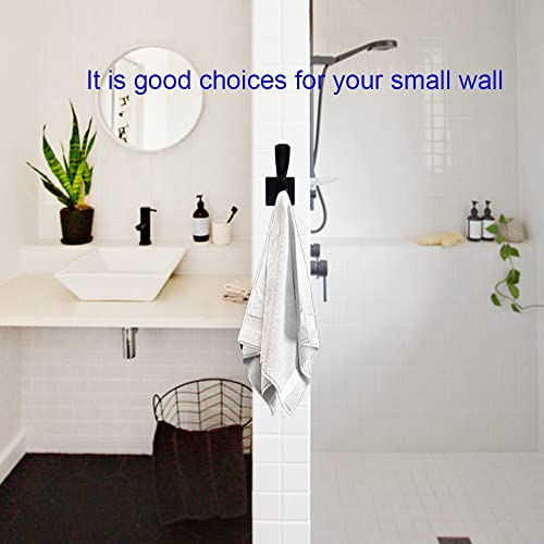 Black Coats Towels Hooks 6 Pack Towel Robe Clothes Coat Hooks,Heavy Duty Wall Mount Hooks for Bath Bedroom Kitchen Pool Garage Hotel (Black 6) - color: Black 6