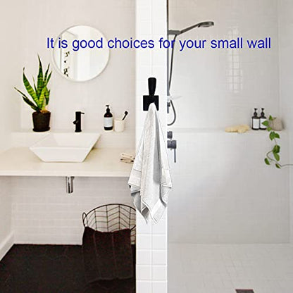 Black Coats Towels Hooks 6 Pack Towel Robe Clothes Coat Hooks,Heavy Duty Wall Mount Hooks for Bath Bedroom Kitchen Pool Garage Hotel (Black 6) - color: Black 6