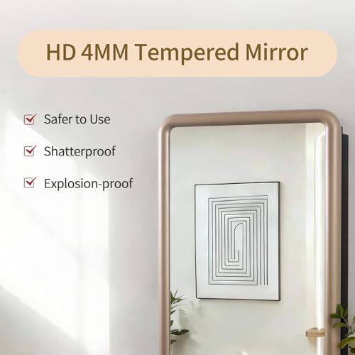 Gold Medicine Cabinet, 18x26.5 Inch Wood Framed Mirror, Fully Assembled Recessed or Wall Mount Wood Cabinet with 2 Storage Shelves, Fully Assembled - color: Gold