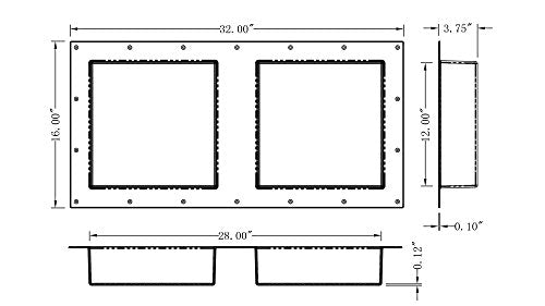 Shower Niche Ready for Tile Flapped Over Designed Shower Shelf Insert 16X32 (UGRN1632) - style: UGRN1632