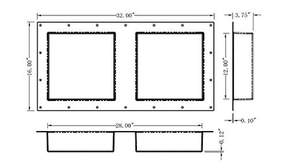 Shower Niche Ready for Tile Flapped Over Designed Shower Shelf Insert 16X32 (UGRN1632) - style: UGRN1632