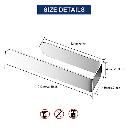 HUFEEOH 2 Pack Adhesive Hand Towel Holder, Sticky Towel Bar Towel Holder Wall Mounted, Stainless Steel Kitchen Towel Holder Hand Towel Rack for Bahtroom Hotel RV Kitchen (Polished Silver) - color: Polished Silver, size: 8 Inch (2PC)
