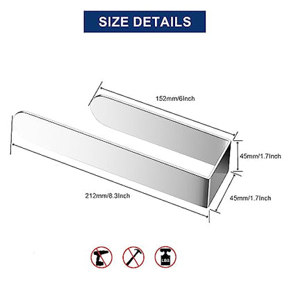 HUFEEOH 2 Pack Adhesive Hand Towel Holder, Sticky Towel Bar Towel Holder Wall Mounted, Stainless Steel Kitchen Towel Holder Hand Towel Rack for Bahtroom Hotel RV Kitchen (Polished Silver) - color: Polished Silver, size: 8 Inch (2PC)