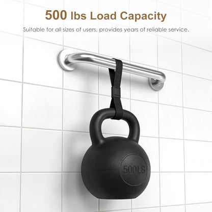 Grab Bar Bundle for Commercial Residential Restrooms - ADA Compliance - 304 Silver Stainless Steel -1.5" Diameter - 18", 36", 42" - Pack of 3 - color: Silver