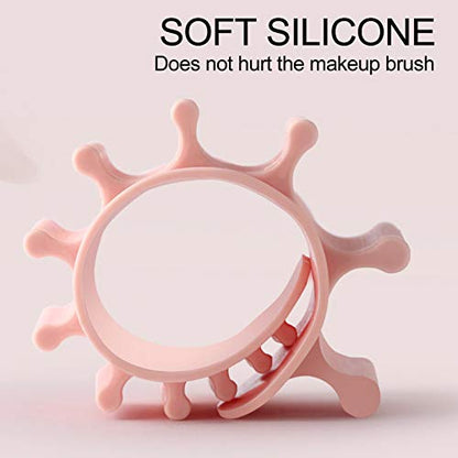 Silicone Makeup Brush Drying Rack, 2pcs Makeup Brush Storage Holder, Wall Mounted Toothbrush Storage Rack Organizer