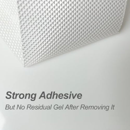 Venupple Anti-Slip Shower Stickers, Non-Slip Bath Strips (6, Transparent) | Clear Shower Stips Bathtub Stickers with Scraper for Bathroom, Bathtub, Showers, Pools, Stairs