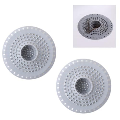 Grey Drain Hair Catcher Shower Drain Cover Hair Catcher Bathtub Drain Hair Catcher Silicone Tub Hair Catcher Drain Protector - color: Gray