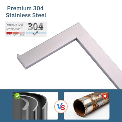 Toilet Paper Stand with Reserve - Brushed 304 Stainless Steel, Free Standing Bathroom Tissue Holder Storage for Extra Rolls - color: Brushed