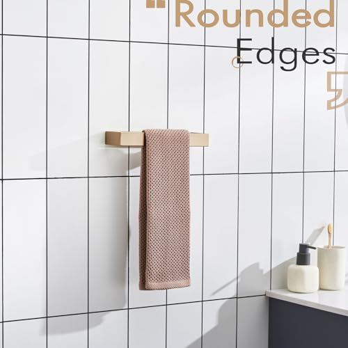 KOKOSIRI Towel Ring for Bathroom Hand Towel Holder 9 Inch Towel Hanger Rack Champagne Bronze Stainless Steel Wall Mount, 1 Pack B4008CPG-L9 - color: Champagne Bronze, size: 1 Pack