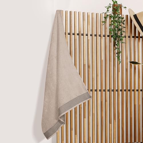 Cotton 2 Pack Oversized Bath Sheet 35 x 70, Large Bath Sheet, Ultra Absorbent, Compact, Eco-Friendly and 100% Recyclable, Quick Drying and Lightweight Towel - Tan - color: Tan, size: 2 Pack Bath Sheets
