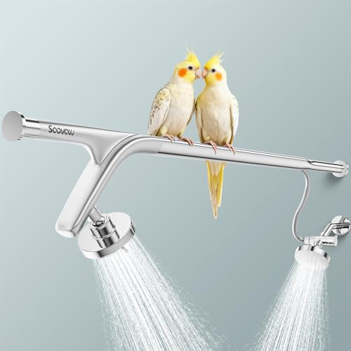 Dual Shower Head System- Double Showerheads for Couples - Chrome | Two People 2 Person Gifts for Women Men - Thicker 304 Stainless Steel, High Pressure, Adjustable, Bathroom Upgrade, SPA-Like - color: Chrome
