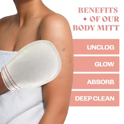 Exfoliating Glove - Turkish Hammam Mitt for Bath, Exfoliating Body Scrubber Mitt, Dead & Dry Skin Remover for Body, Great for Spray Tan Removal, Smooth Skin Surface (1 Count) - color: 1 Count