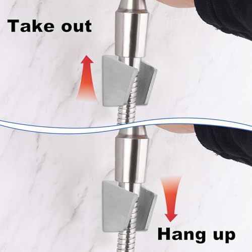Handheld Shower Head Holder Wall Mount, Shower Wand Bracket Holder, Wall Mount Robust Holders for Bathroom - Mounting Screws Included, Chrome