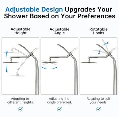 G-Promise All Metal 10" Dual Square Shower Head Combo | Rain Shower Head | Handheld Shower Wand | Adjustable | 3-Way Diverter | 71" Extra Long Hose - A Bathroom Upgrade(Brushed Nickel) | Built to Last, Easy Install, Adjustable Height & Angle for All Heigh