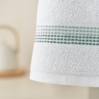 100% Cotton Washcloths 12x12 in, Sage (10 Pack) - color: Sage